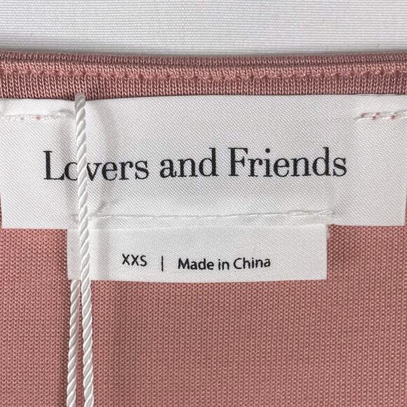 Lovers & Friends Emmy Dress Mini Mauve Front‎ Wrap Tie V Neck Long Sleeve XXS - Picture 7 of 11